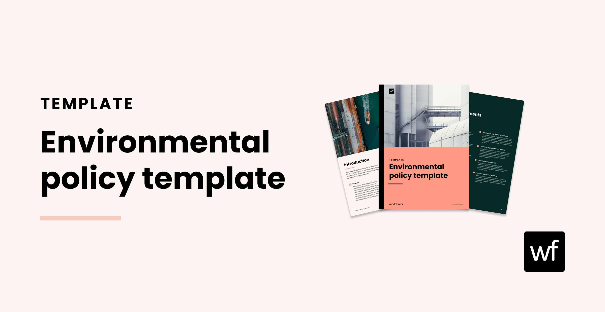 Free environmental policy template